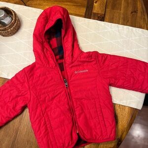 Columbia Reversible Red Puffer Jacket